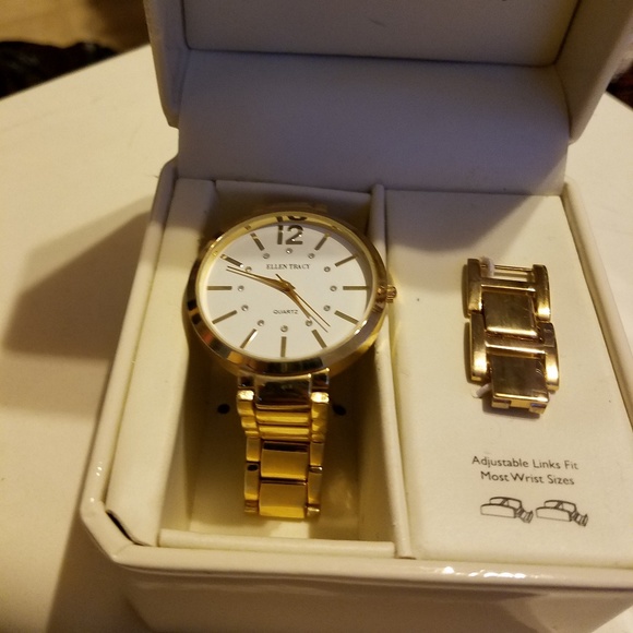 Ellen Tracy watch gold tone - Picture 2 of 2